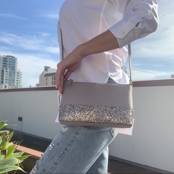 Kate Spade Ramey Greta Court Glitter Crossbody Bag - Picture 6 of 8